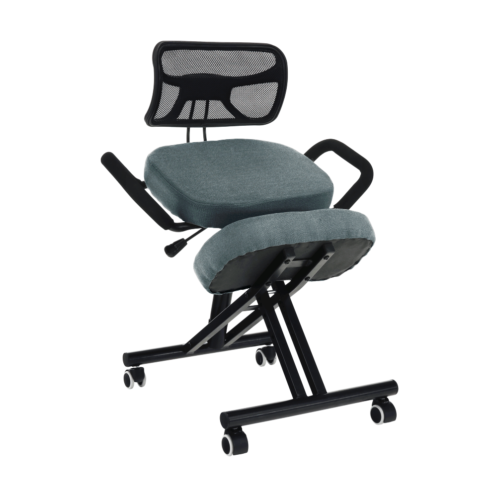 Ergonomická klekačka, šedá/černá, RUFUS