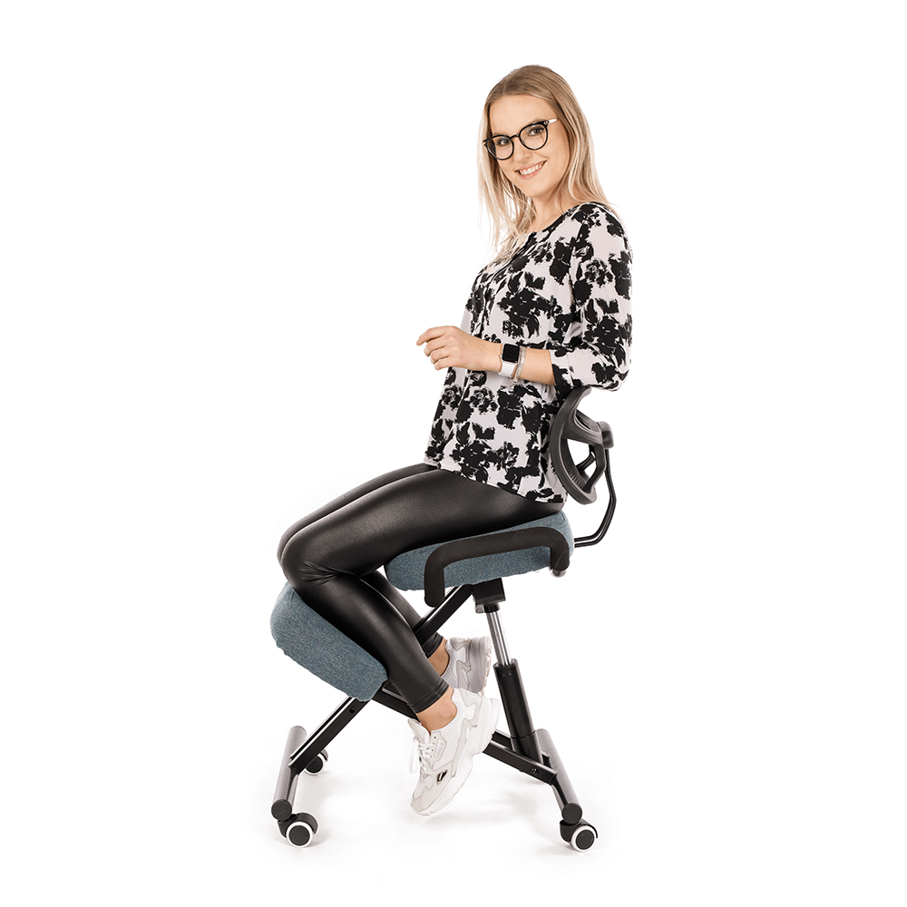 Ergonomická klekačka, šedá/černá, RUFUS