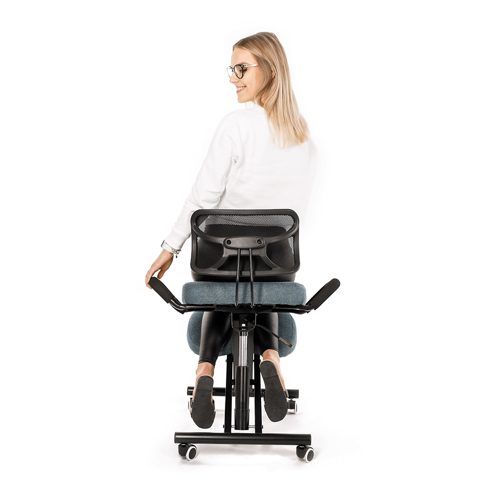 Ergonomická klekačka, šedá/černá, RUFUS