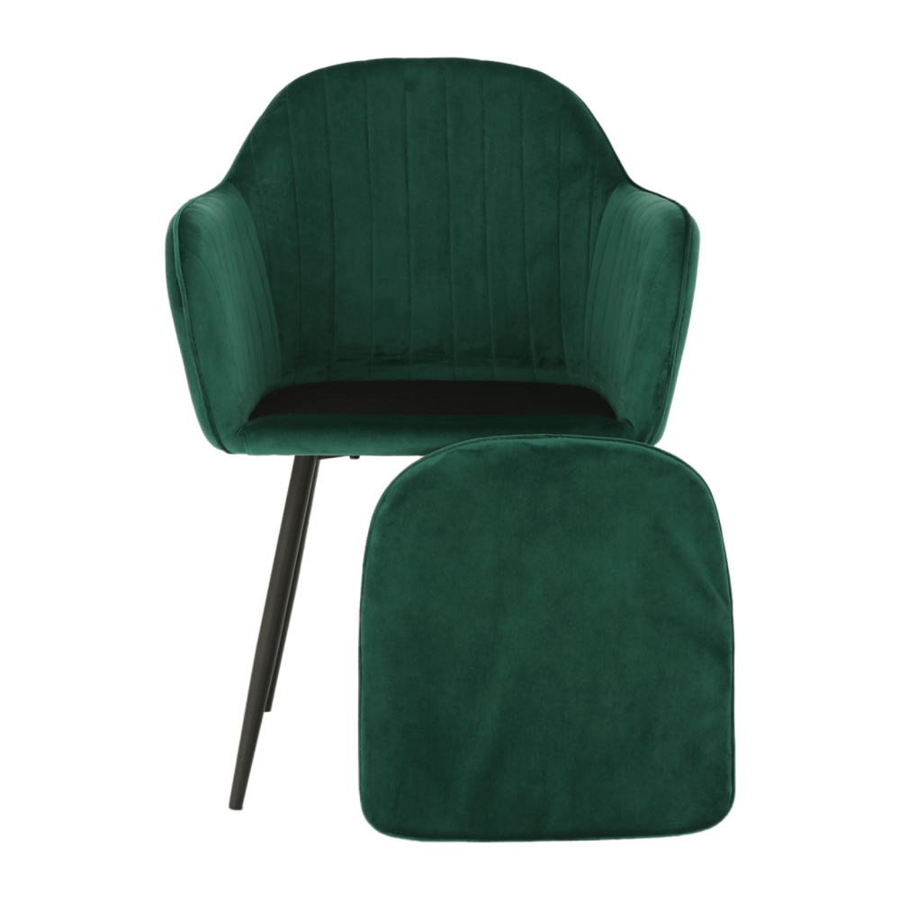 Designové křeslo, smaragdová Velvet látka, ZIRKON