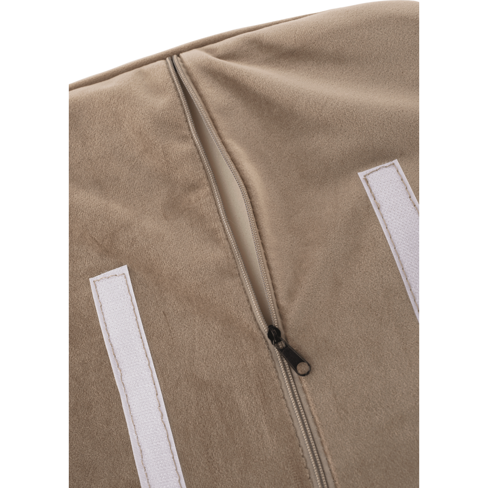 Designové křeslo, šedohnědá Taupe Velvet látka, ZIRKON