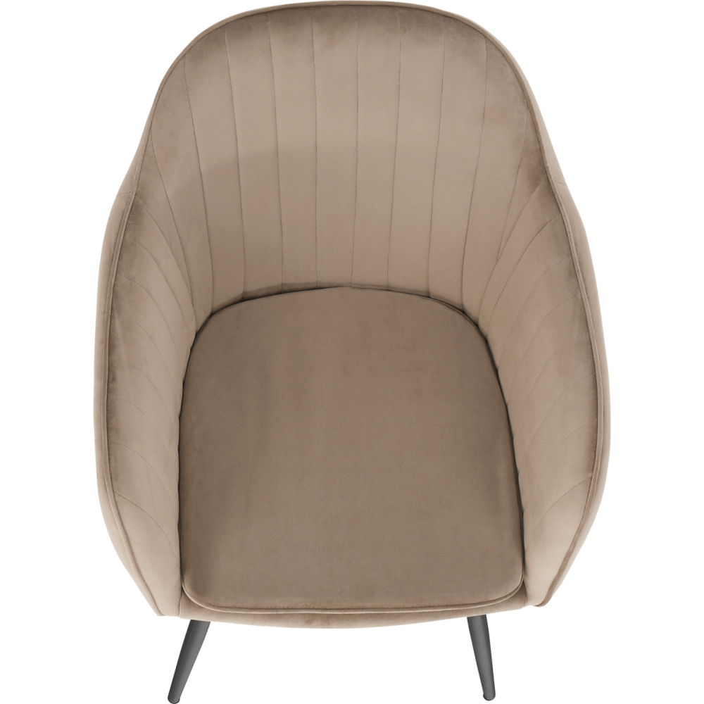 Designové křeslo, šedohnědá Taupe Velvet látka, ZIRKON