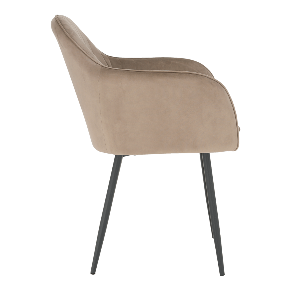 Designové křeslo, šedohnědá Taupe Velvet látka, ZIRKON