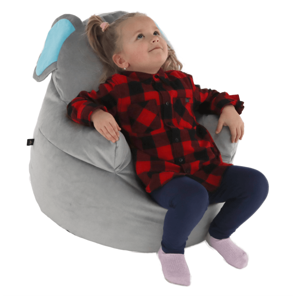 Sedací vak, šedá látka, BABY TYP 2