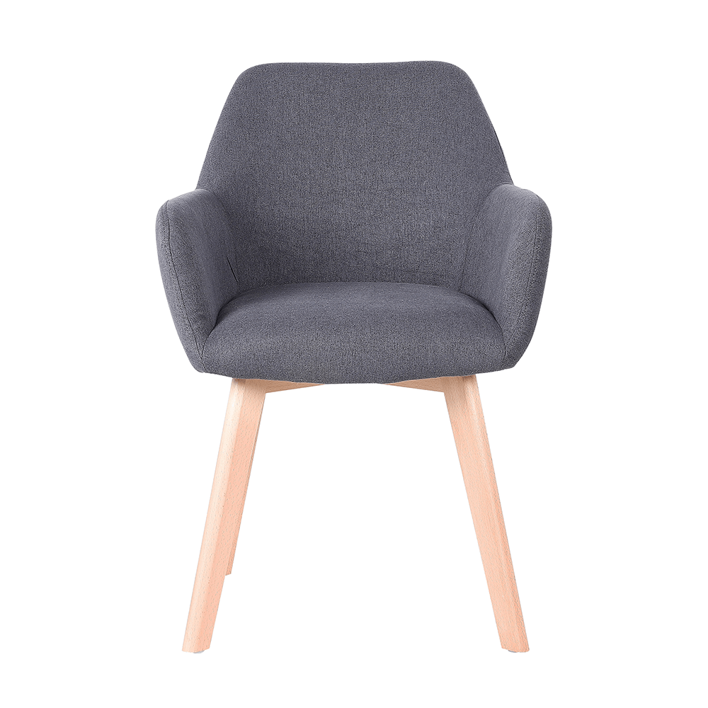Designové křeslo, tmavě šedá/buk, CLORIN NEW