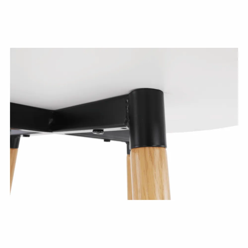 Barový stůl, bílá/dub, průměr 60 cm, IMAM