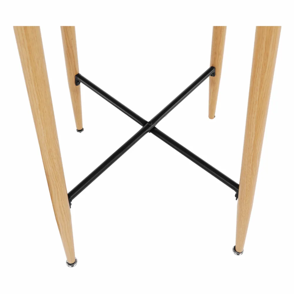 Barový stůl, bílá/dub, průměr 60 cm, IMAM