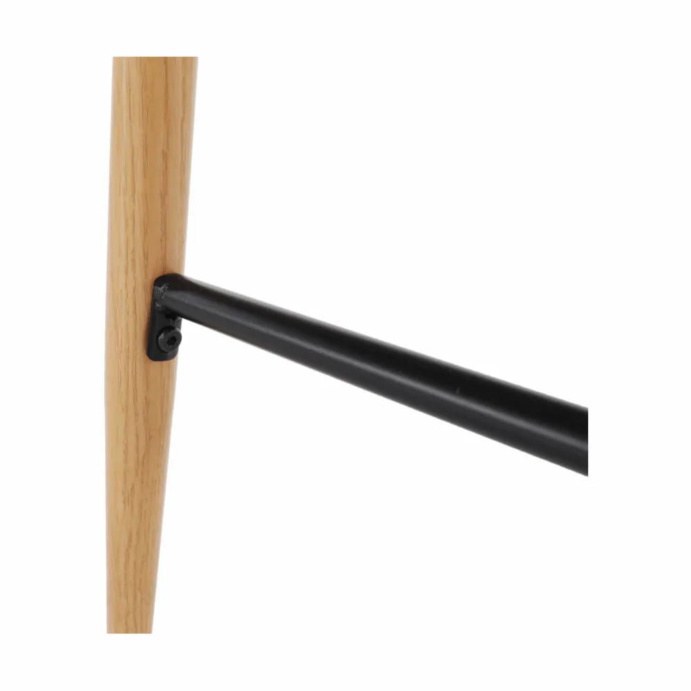 Barový stůl, bílá/dub, průměr 60 cm, IMAM