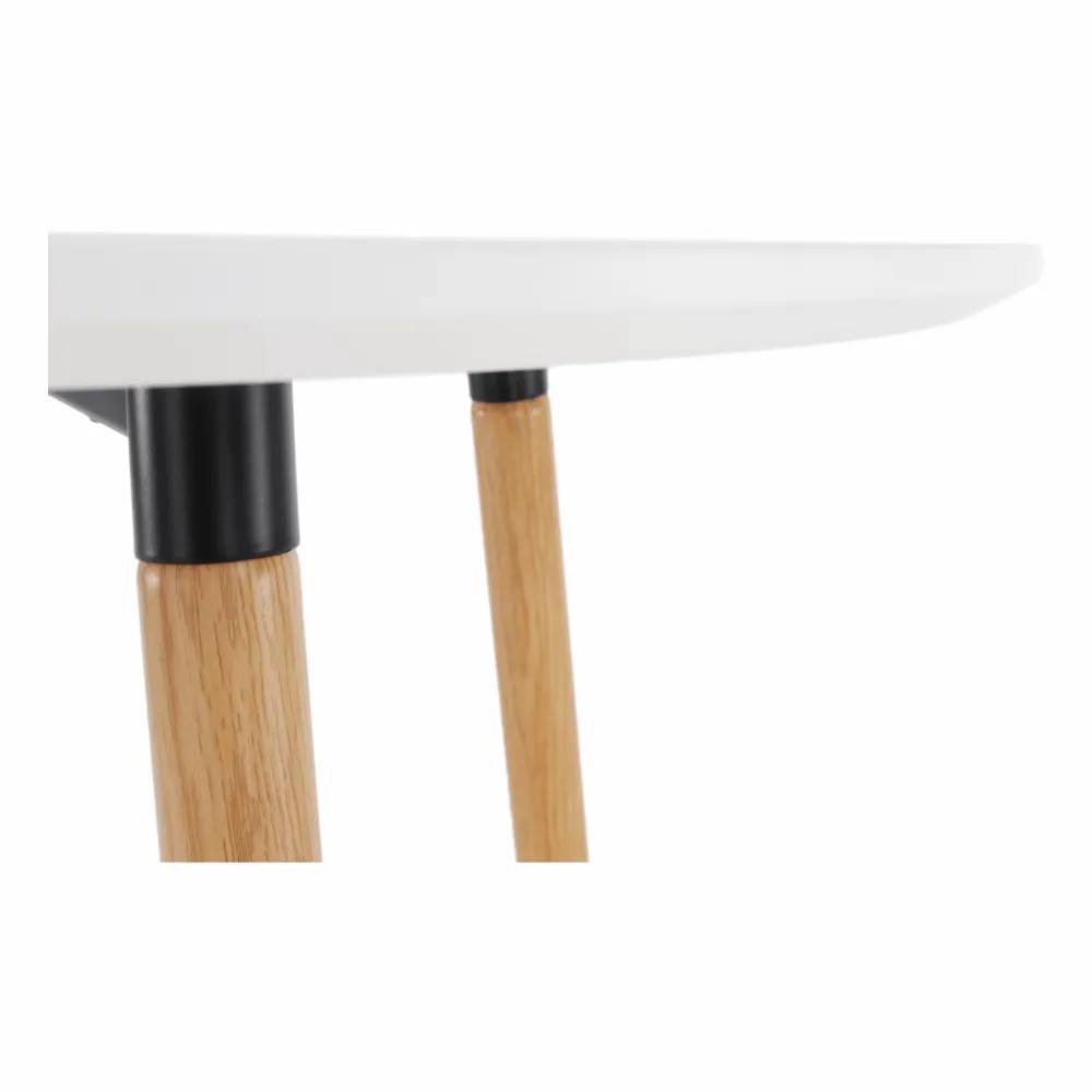 Barový stůl, bílá/dub, průměr 60 cm, IMAM