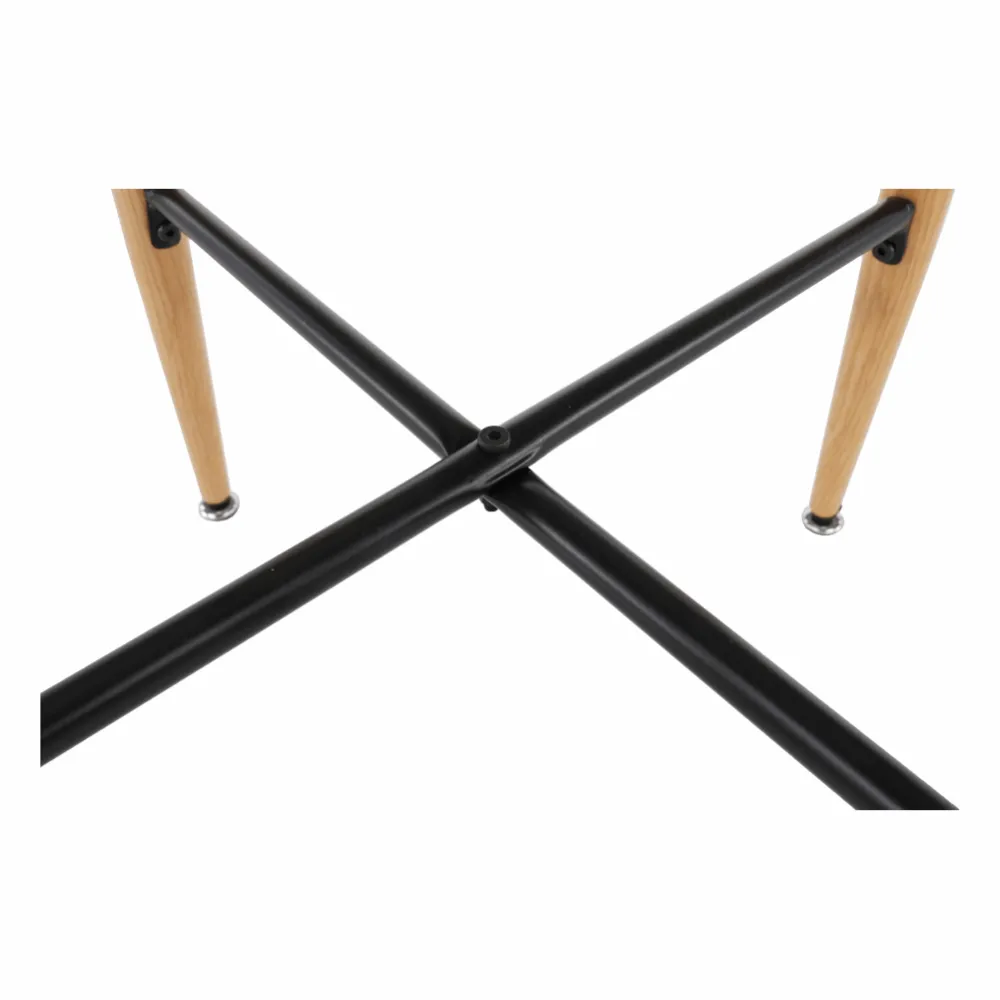 Barový stůl, bílá/dub, průměr 60 cm, IMAM