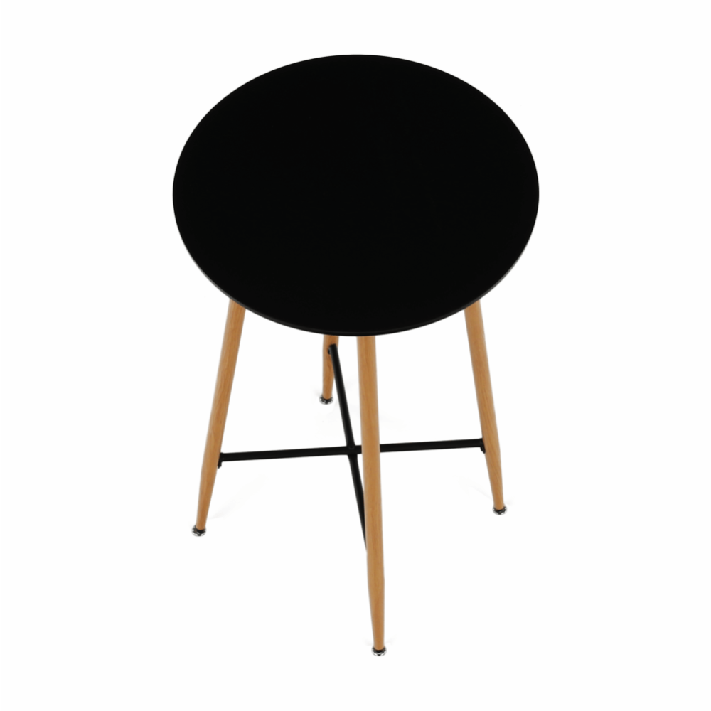 Barový stůl, černá/dub, průměr 60 cm, IMAM