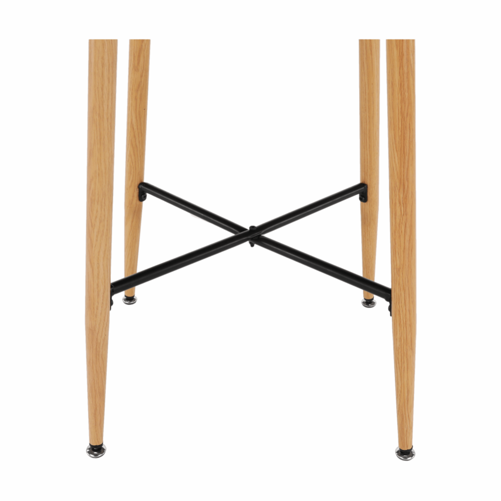 Barový stůl, černá/dub, průměr 60 cm, IMAM