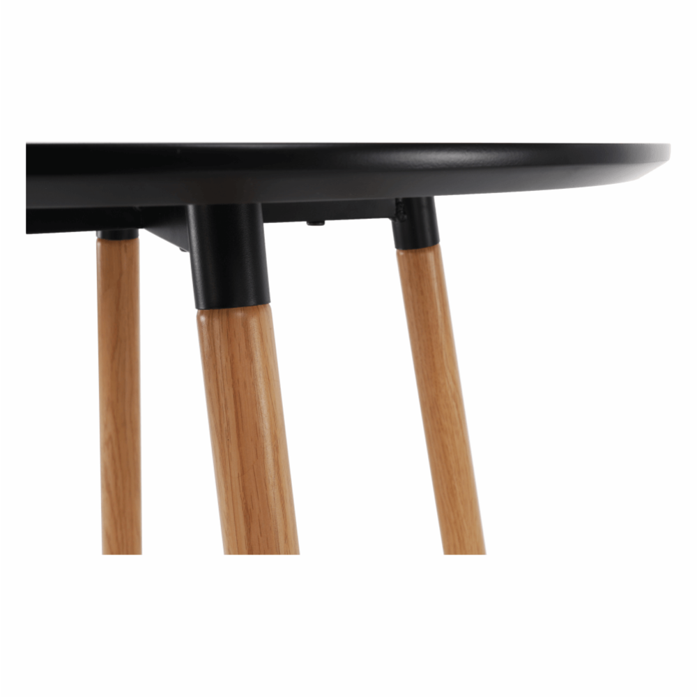 Barový stůl, černá/dub, průměr 60 cm, IMAM