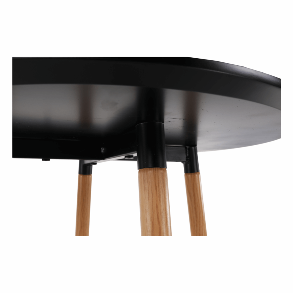 Barový stůl, černá/dub, průměr 60 cm, IMAM