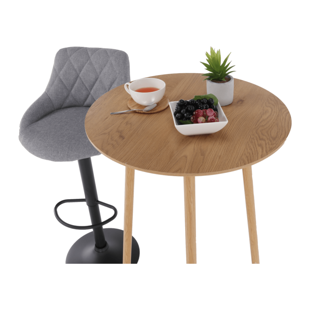 Barový stůl, dub, průměr 60 cm, IMAM
