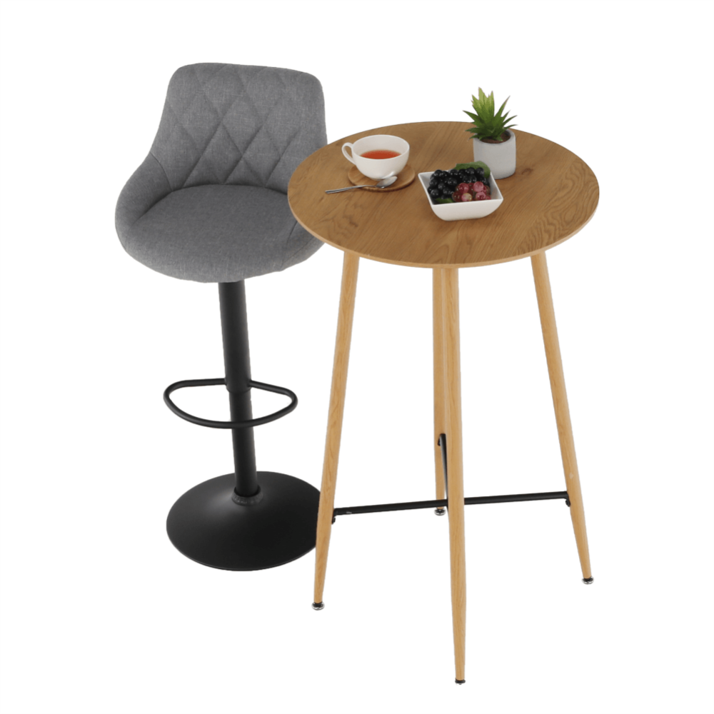 Barový stůl, dub, průměr 60 cm, IMAM