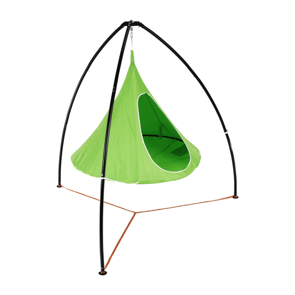 Závěsné houpací křeslo, zelená, KLORIN NEW KLASIK CACOON HAMMOCK