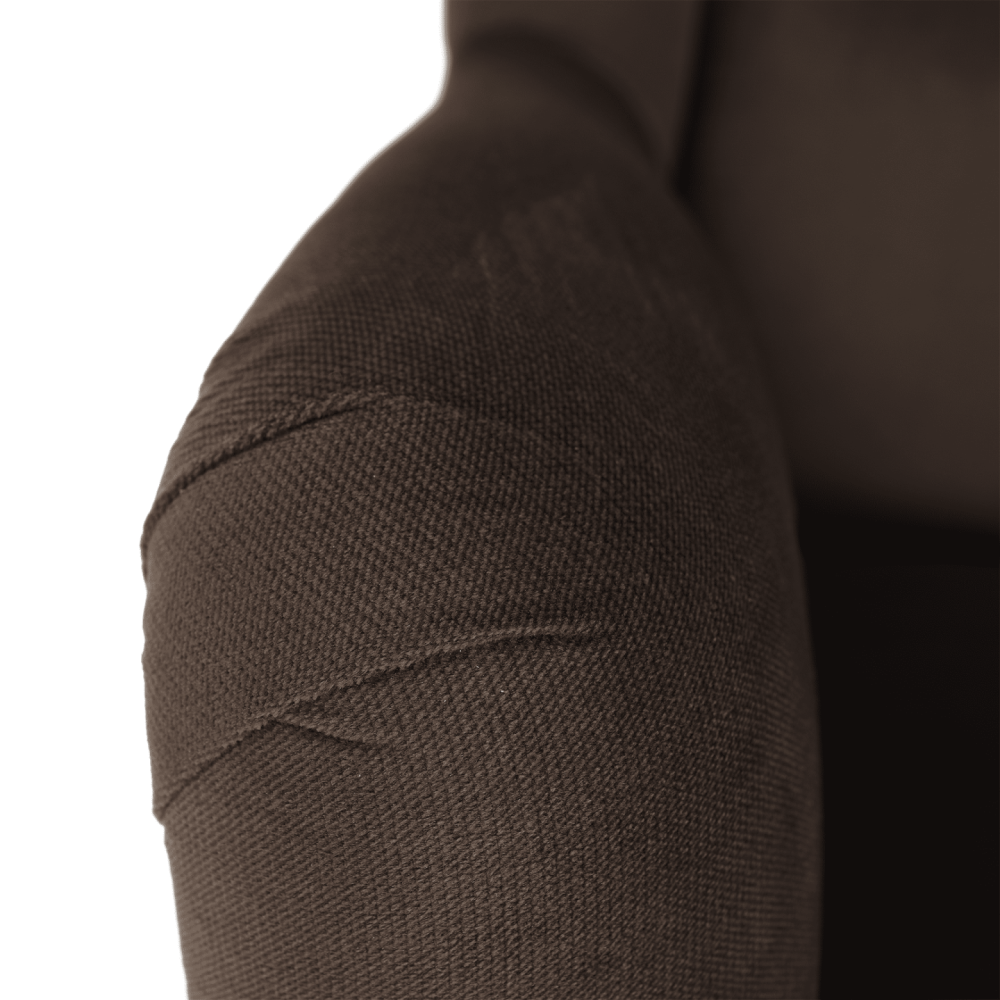 Designové křeslo, Velvet látka hnědá / vzor Terra, BELEK