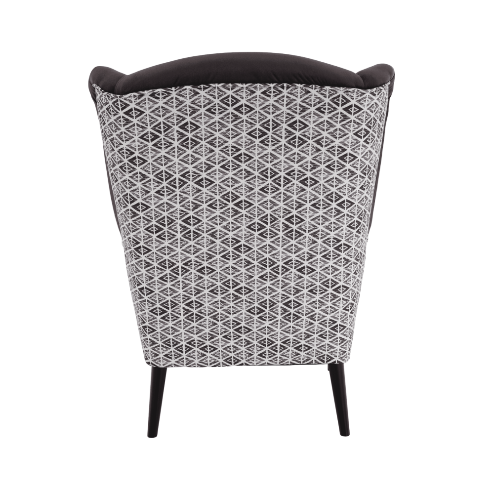 Designové křeslo, Velvet látka hnědá / vzor Terra, BELEK