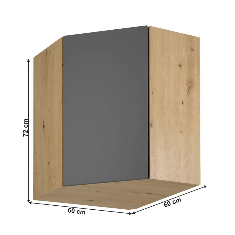 Horní skříňka, dub artisan/šedý mat, LANGEN G60N