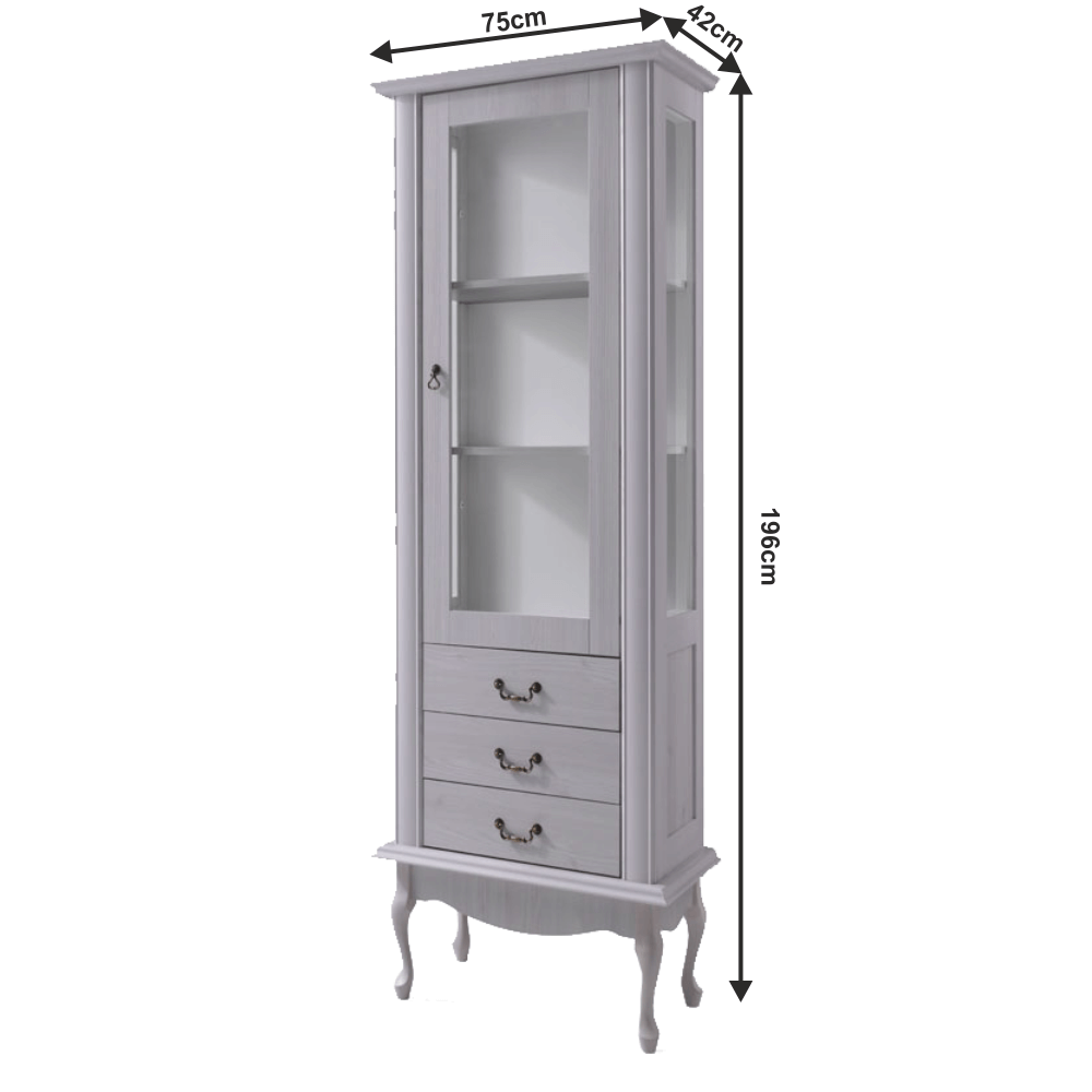 Vitrína DA4, sosna bílá, VILAR