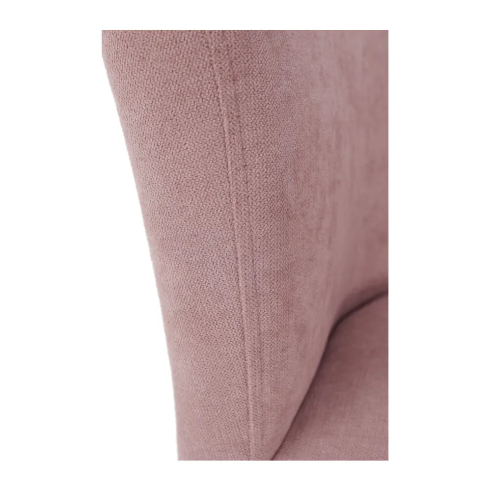 Klubové křeslo s taburetem, pudrová růžová, ROSE