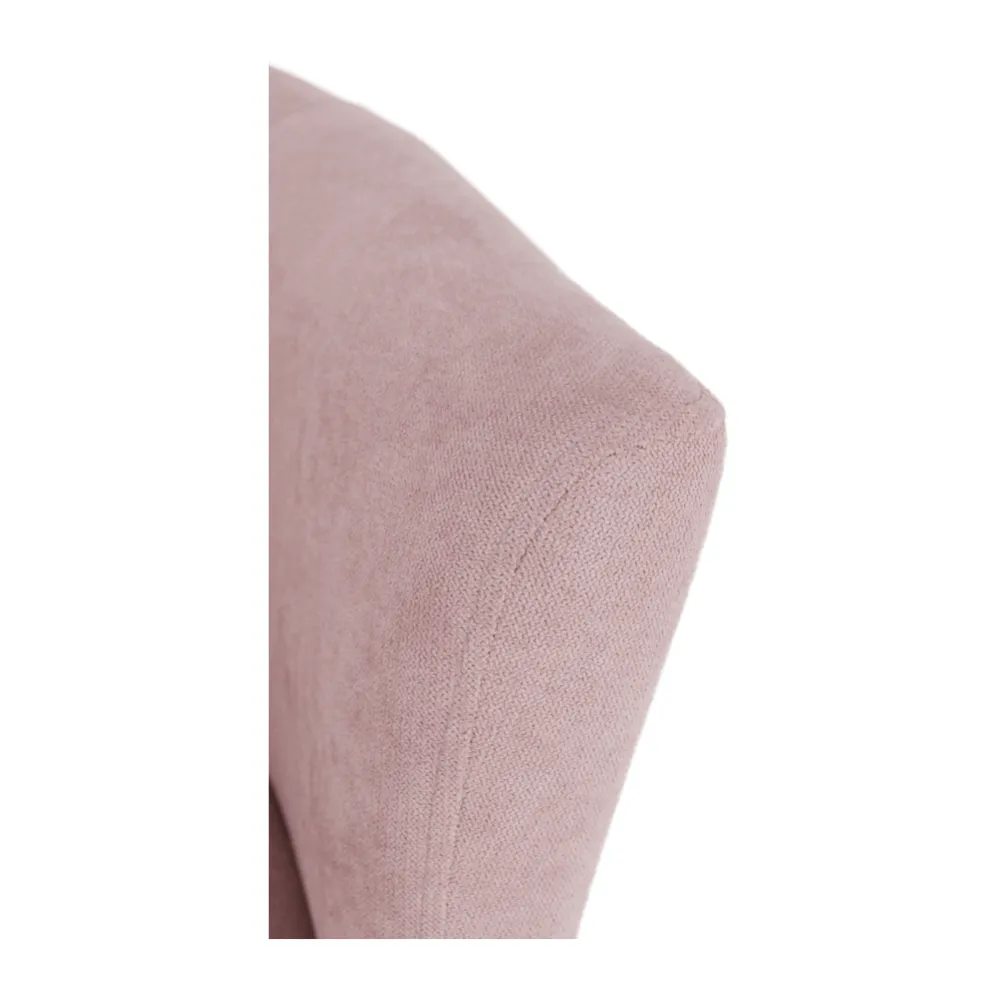 Klubové křeslo s taburetem, pudrová růžová, ROSE