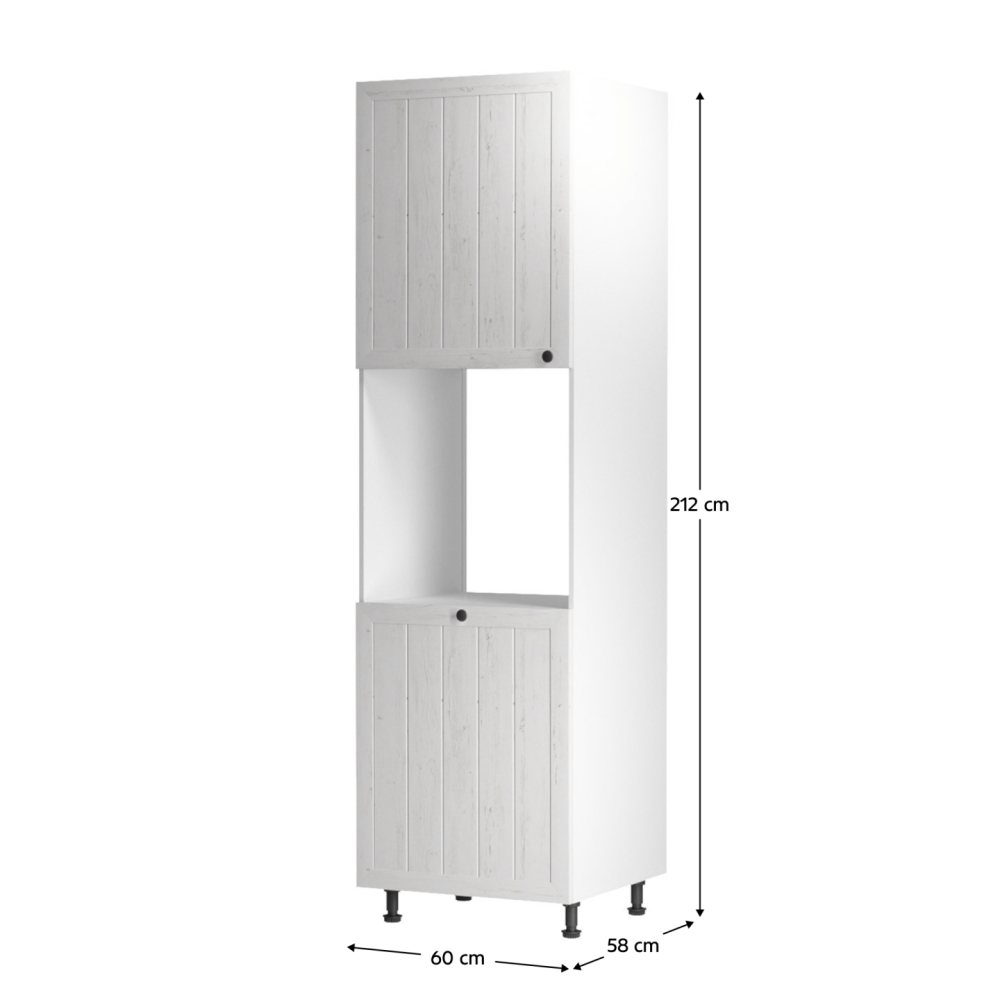 Potravinová skříňka D60P, bílá / sosna andersen, levá, PROVANCE