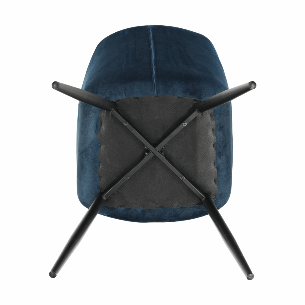 Designové křeslo, modrá Velvet  látka, FEDRIS