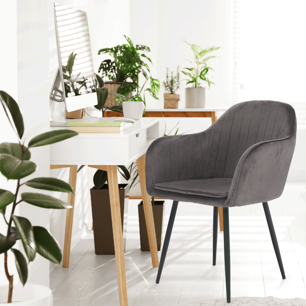 Designové křeslo, šedá Velvet látka, ZIRKON