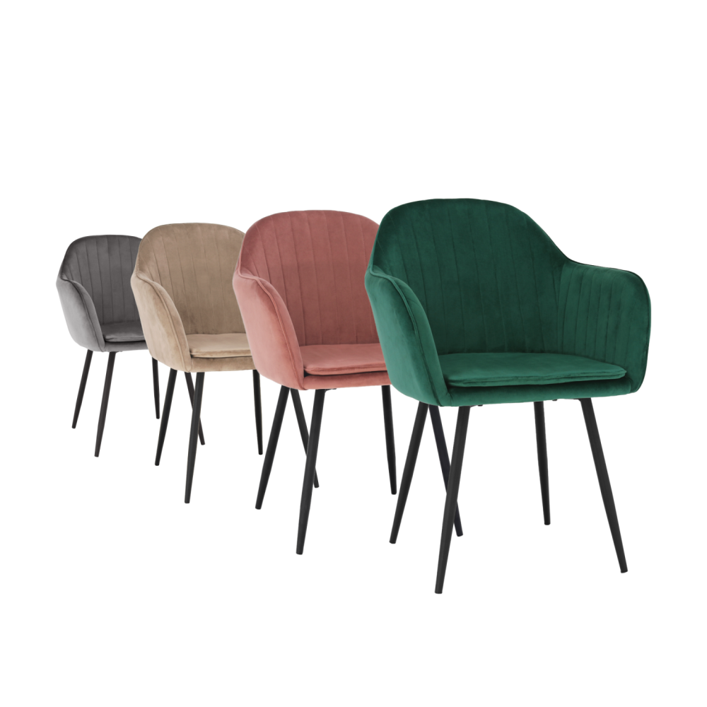 Designové křeslo, šedá Velvet látka, ZIRKON