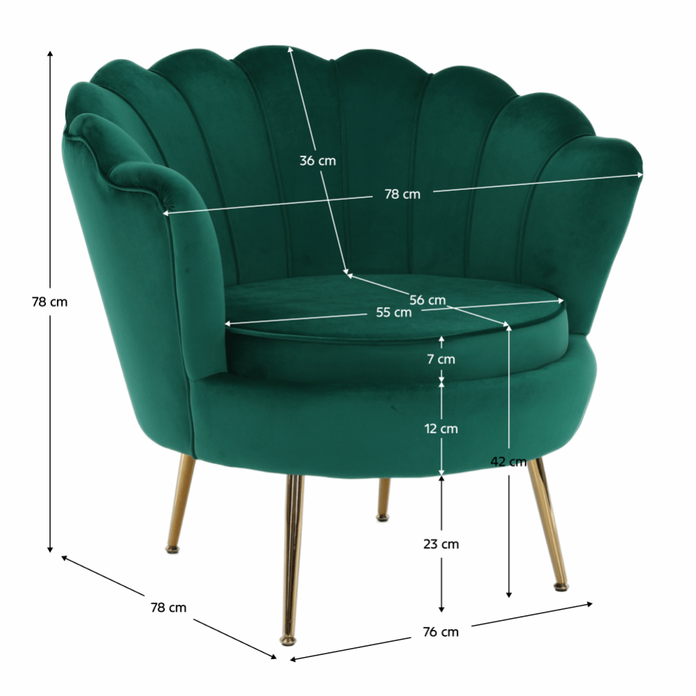 Křeslo ve stylu Art-deco, smaragdová Velvet látka / gold chrom-zlatý, NOBLIN