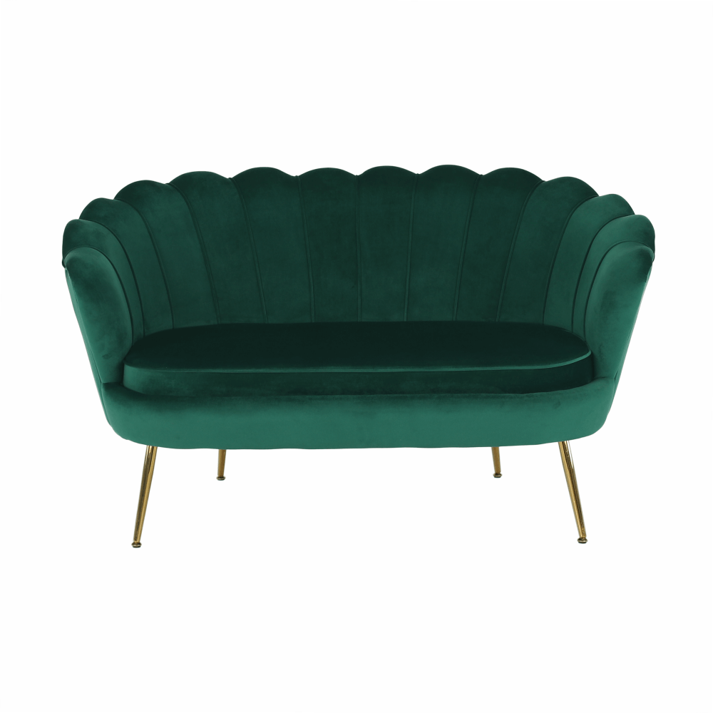 Lavice ve stylu Art-deco, smaragdová Velvet látka / gold chrom-zlatý, NOBLIN