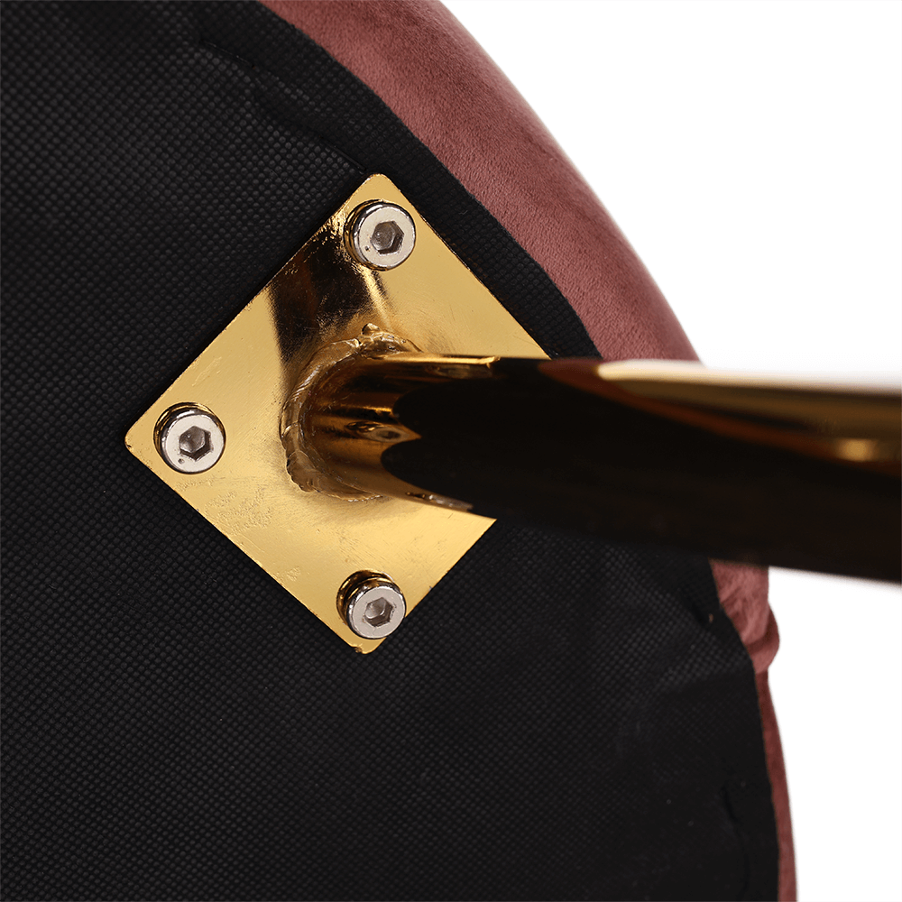 Lavice ve stylu Art-deco, růžová Velvet látka / gold chrom-zlatý, NOBLIN