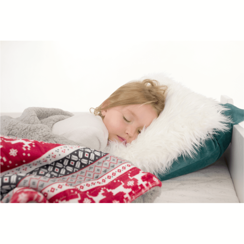 Oboustranná beránková deka, zimní motiv, 150x200, RENIFE