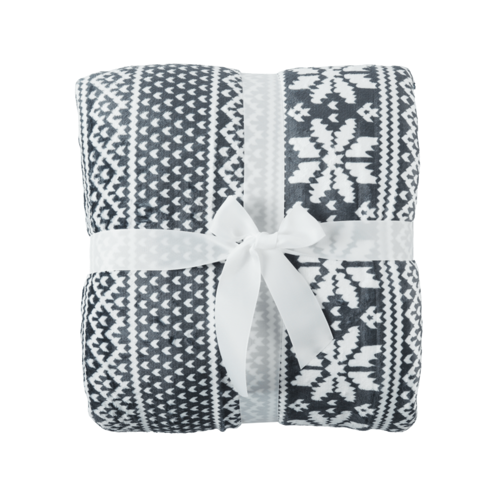 Oboustranná beránková deka, zimní motiv, 150x200, MALENA