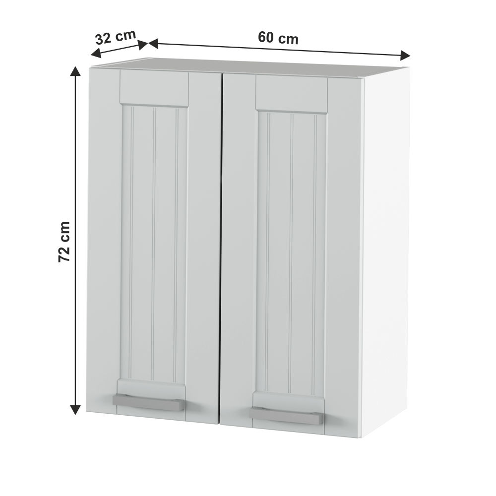 Horní skříňka, světlešedá/bílá, JULIA TYP 6