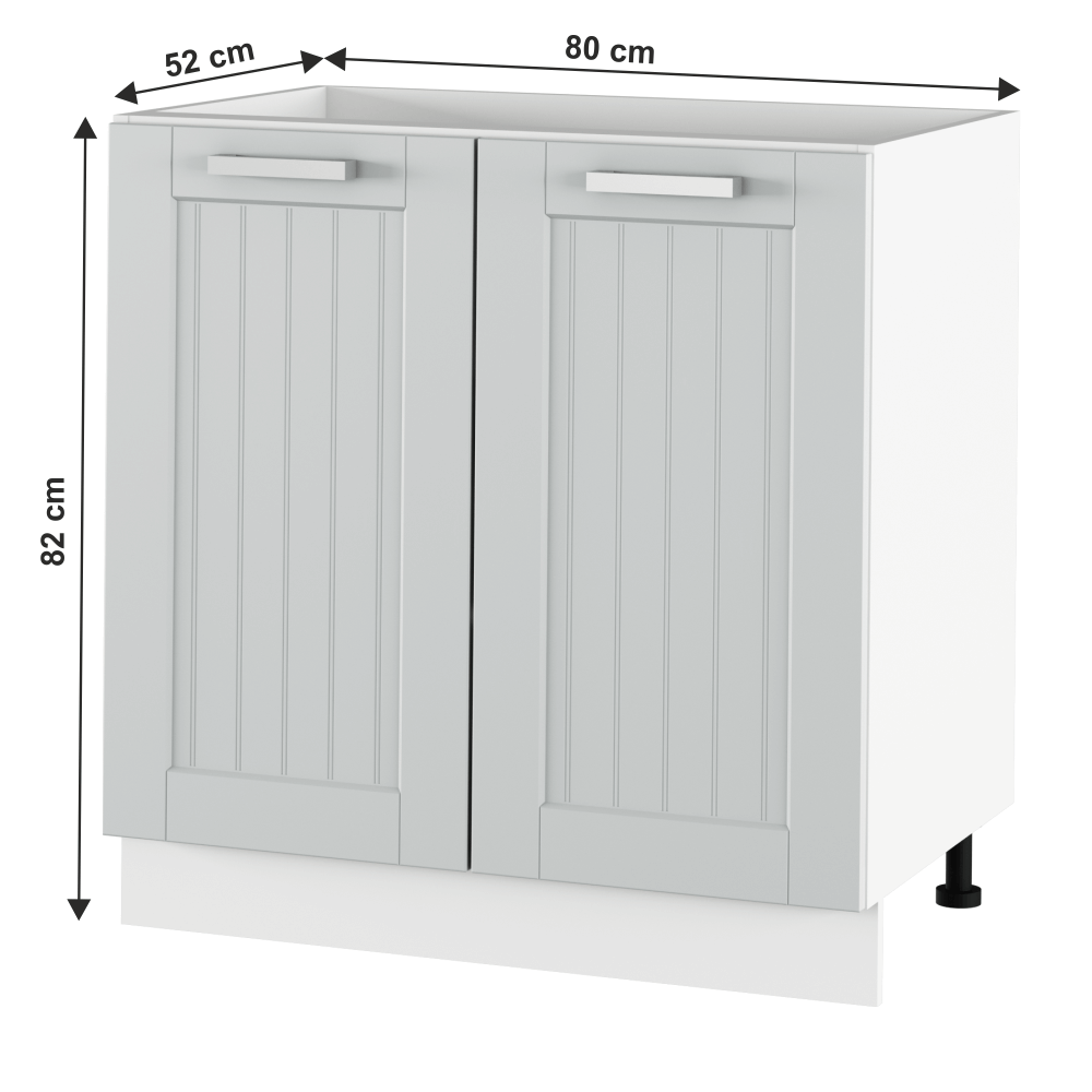 Spodní skříňka, světlešedá/bílá, JULIA TYP 60