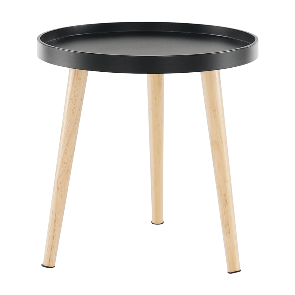 Příruční stolek, černá/přírodní, SANSE TYP 2