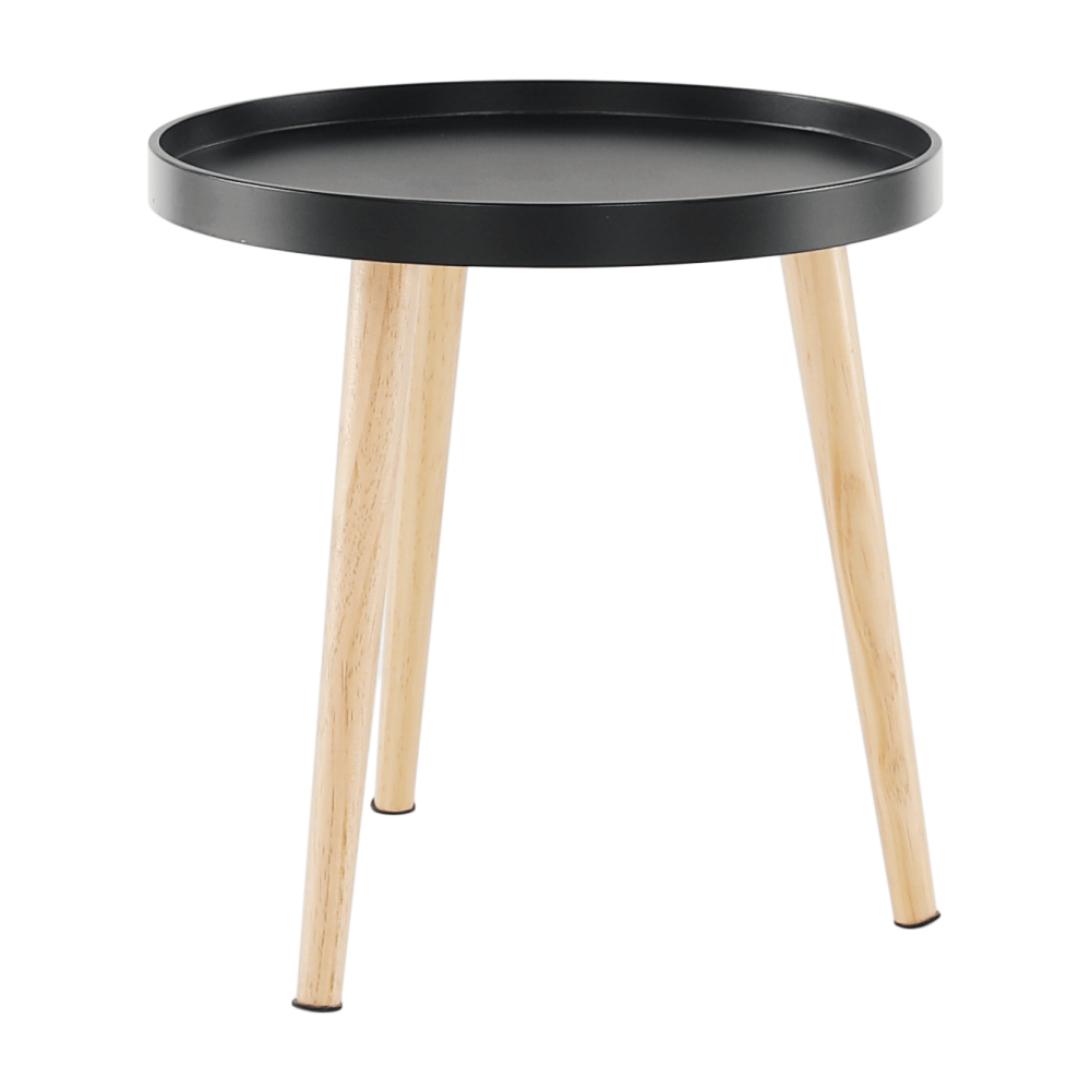 Příruční stolek, černá/přírodní, SANSE TYP 2