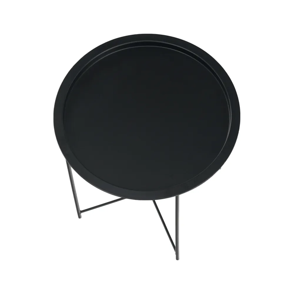 Příruční stolek s odnímatelnou tácem, černá, RENDER