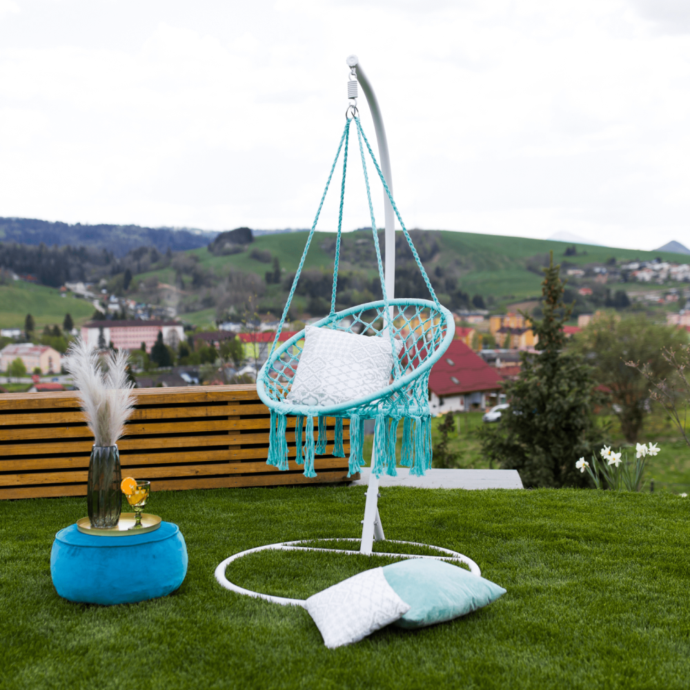 Závěsné křeslo, mentolová, AMADO 2 NEW