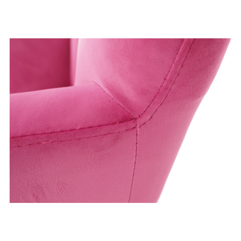 Designové otočné křeslo, růžová Velvet látka / černá, KOMODO