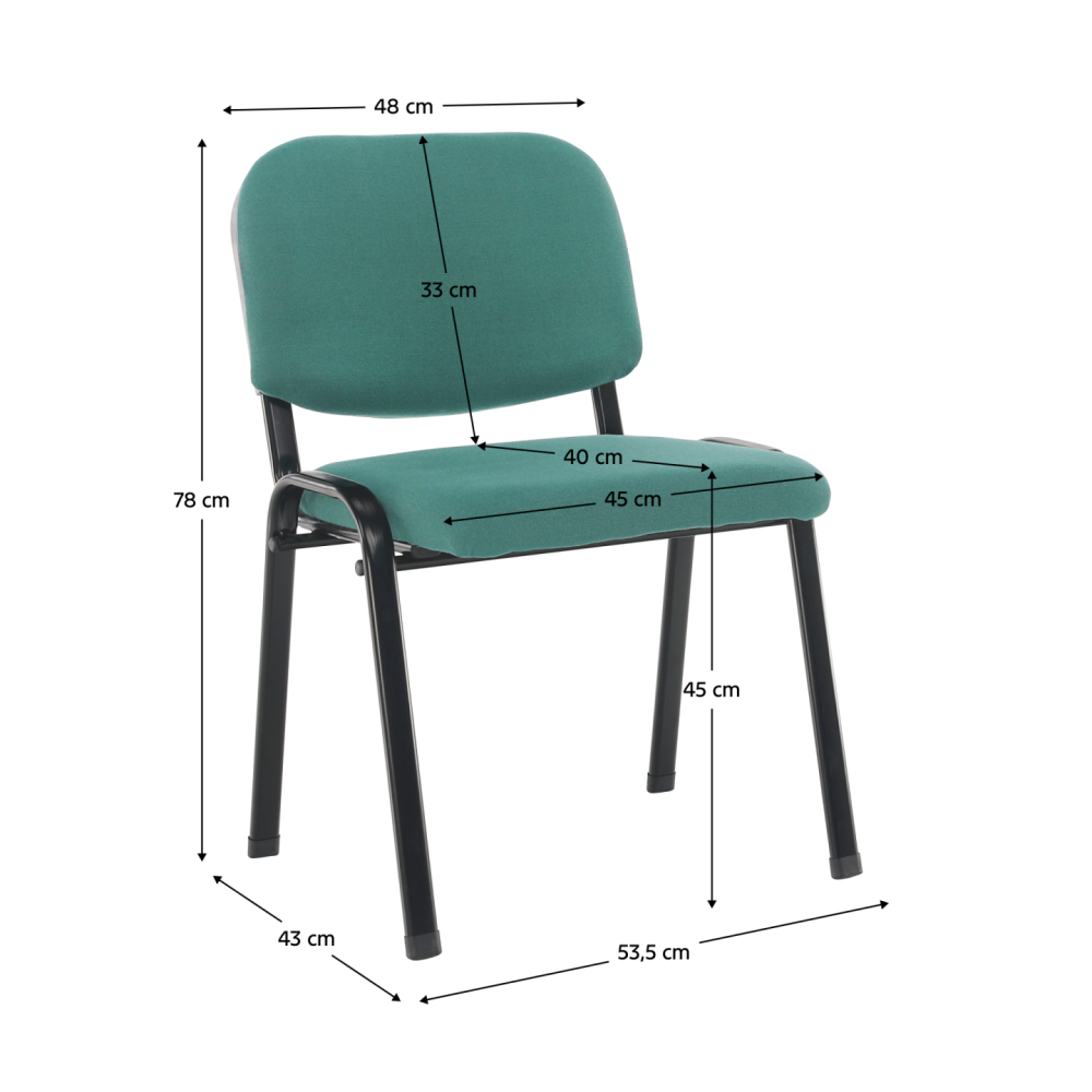 Kancelářská židle, zelená, ISO ECO