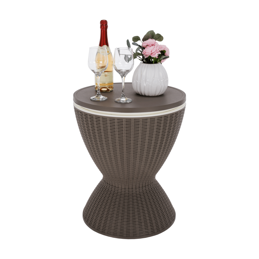 Zahradní chladící stolek, šedá, FABIR