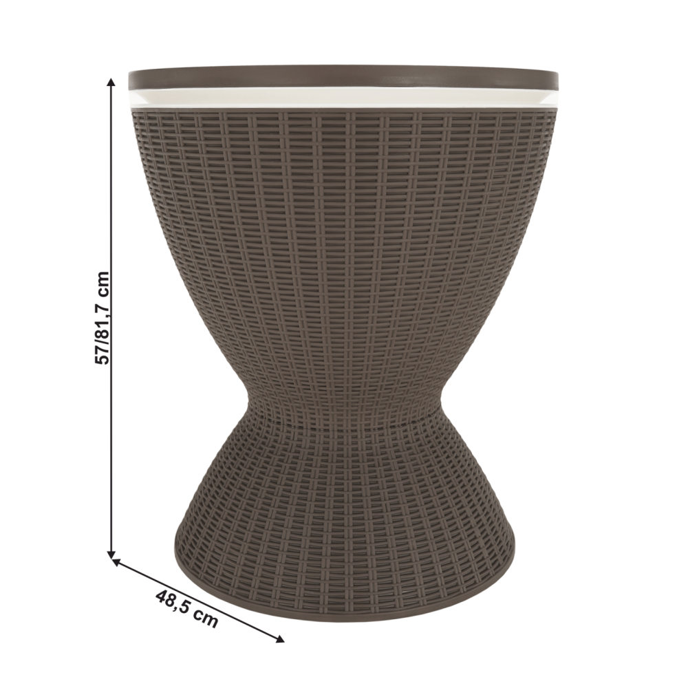 Zahradní chladící stolek, šedá, FABIR