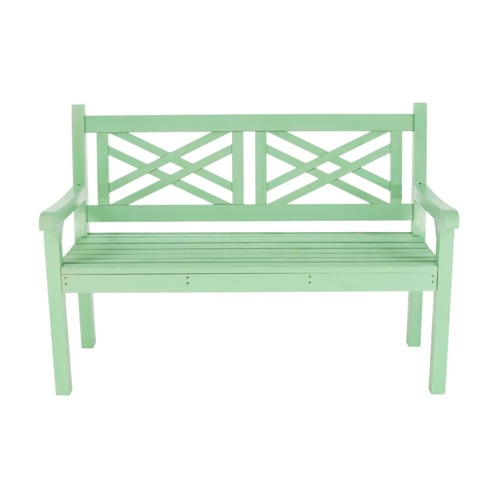 Dřevěná zahradní lavička, neo mint, 124 cm, FABLA