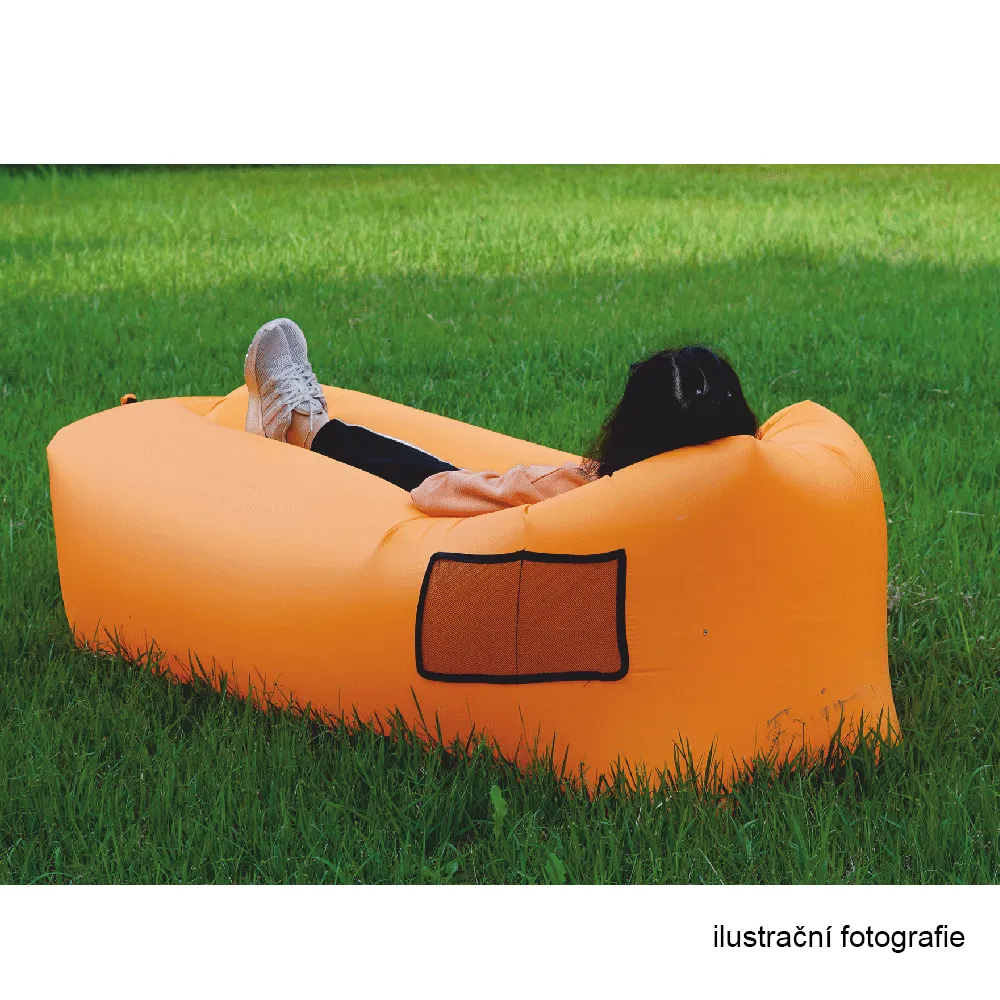 Nafukovací sedací vak/lazy bag, zelená, LEBAG