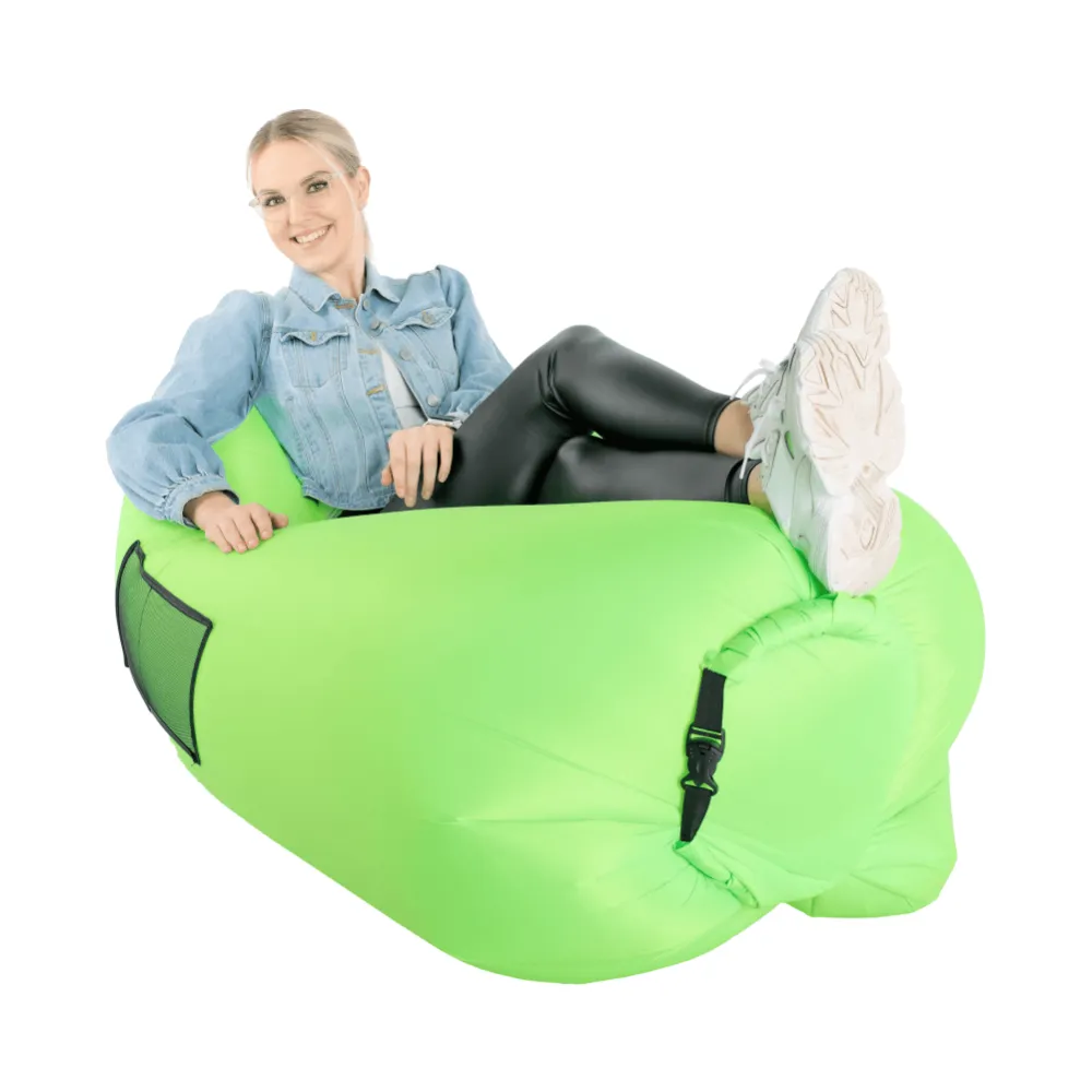 Nafukovací sedací vak/lazy bag, zelená, LEBAG