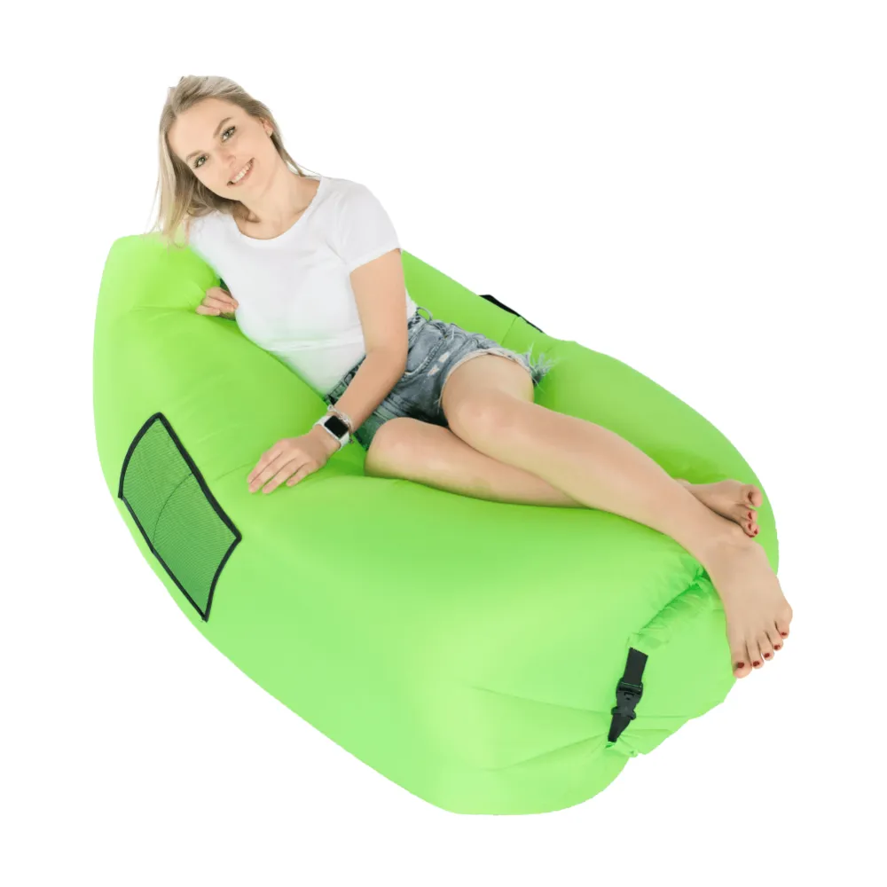 Nafukovací sedací vak/lazy bag, zelená, LEBAG